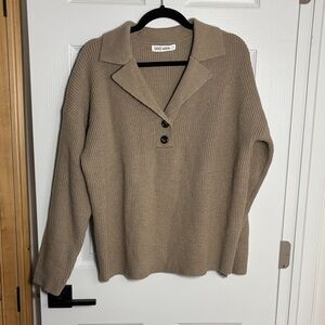 Grace Karin Women's V-Neck Sweater in Brown